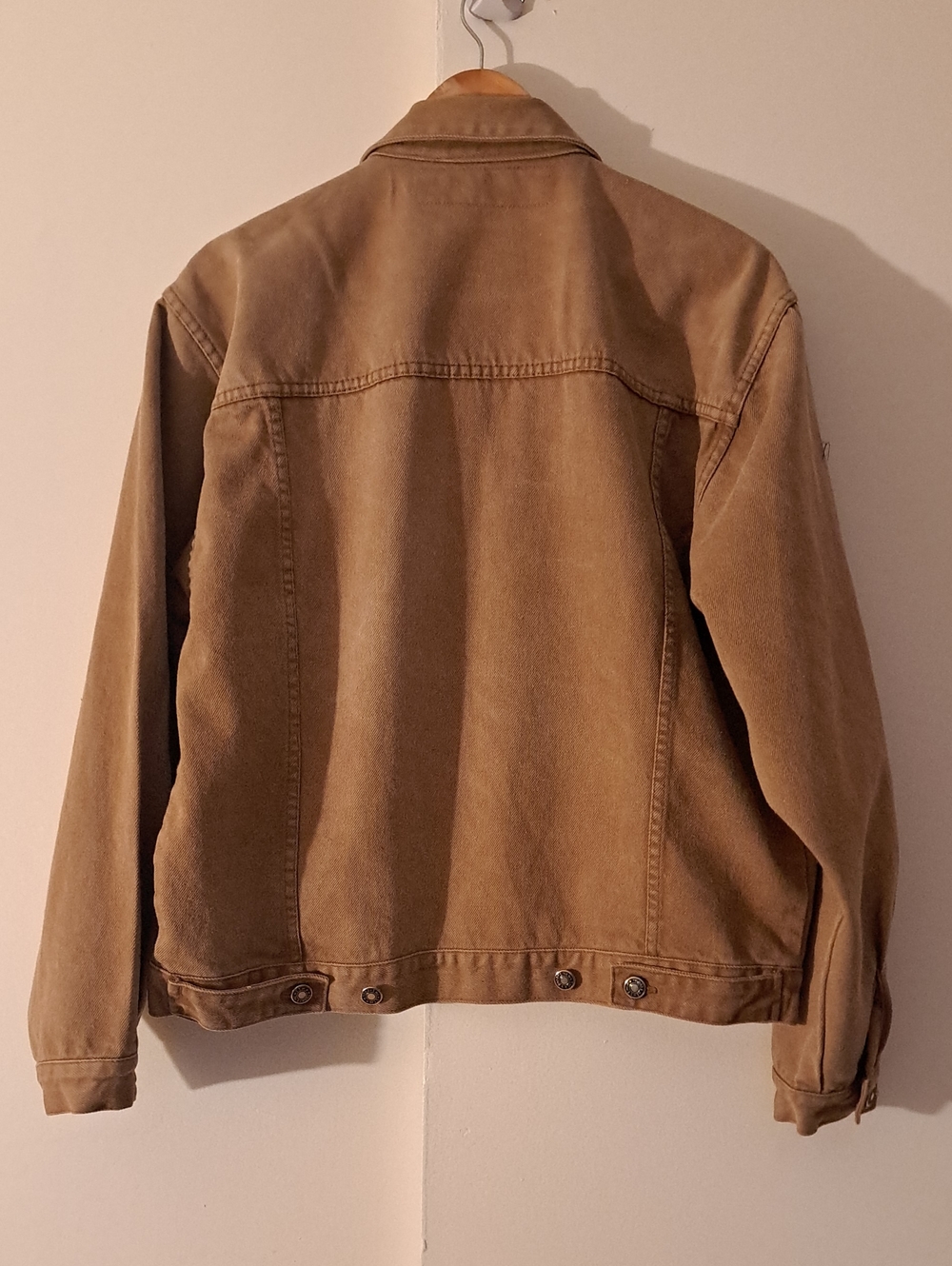 Today News Vintage Men's Tan Denim-Style Jacket - Casual Shirt Jacket - Picture 3 of 9